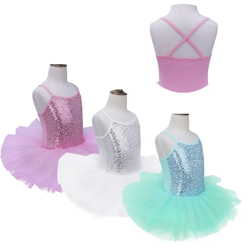

Kids Sequined Tutu Ballet Dance Leotard Dress Teens Girls Gymnastics Performance Dance Party Costumes Children Stylish Clothing