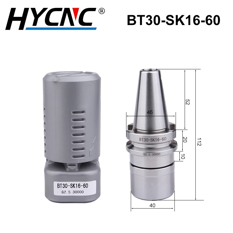 BT-SK Tool Holder High-Speed BT30 / 40-SK10SK16-60 Collet Chuck Series Tool Holder, CNC Machining Center Spindle Tool Holder