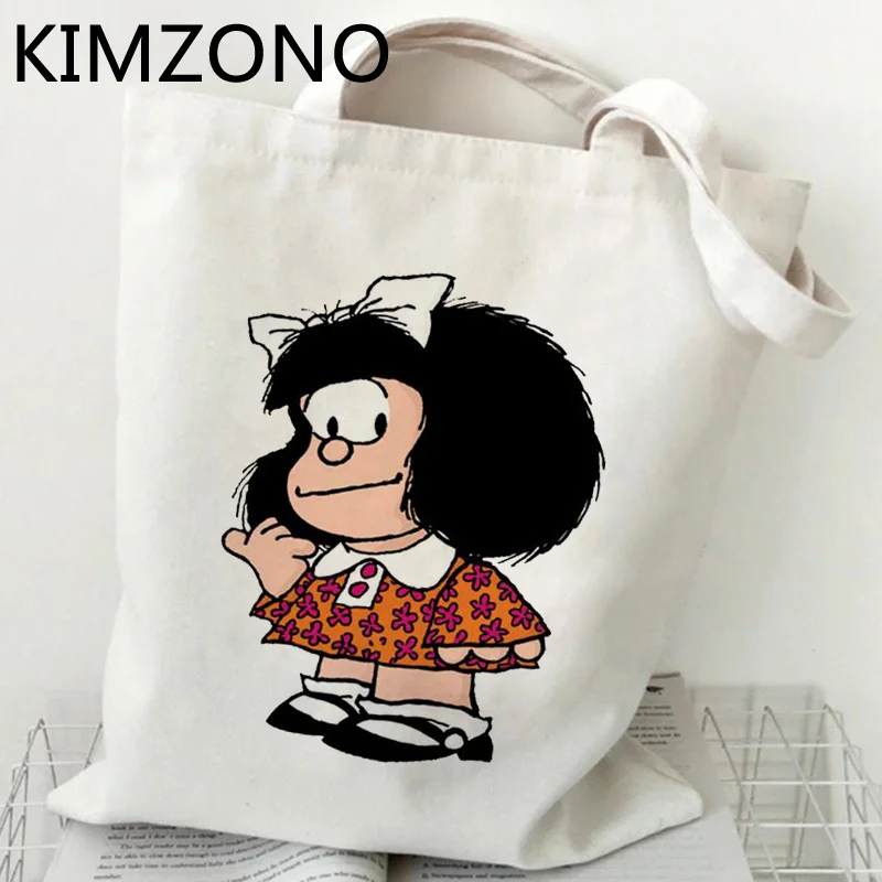 Mafalda shopping bag cotton bolsa shopper reusable bag ecobag jute sac toile