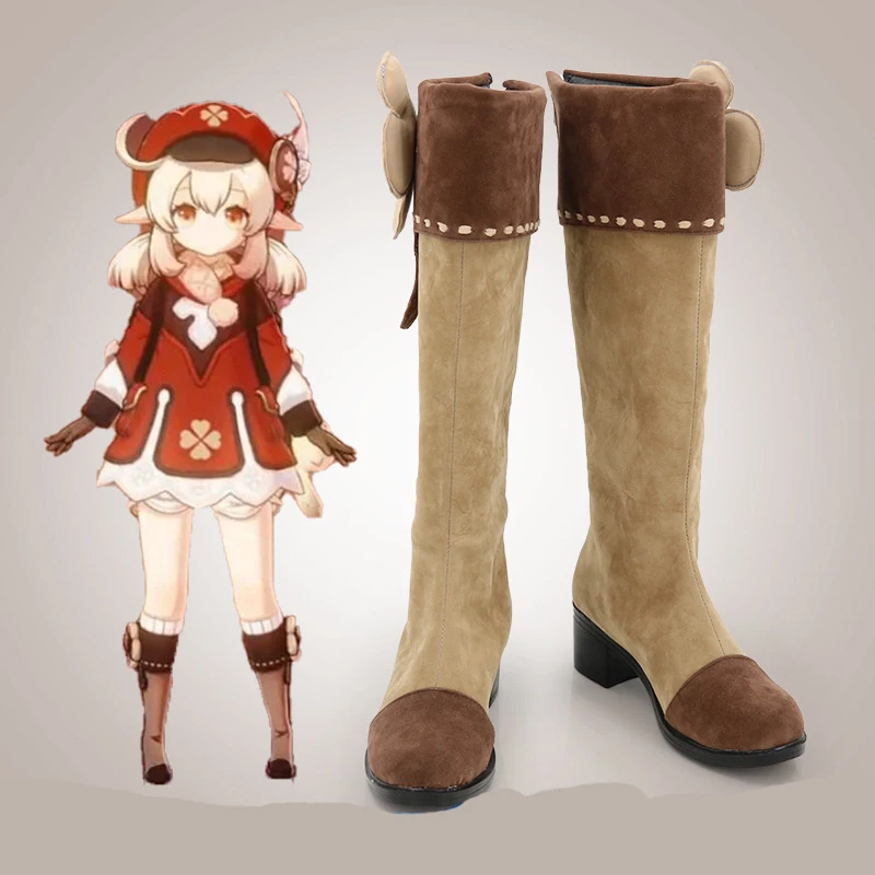 

Game Genshin Impact Klee Cosplay Shoes Boot Women Girl Halloween Anime Carnival Customized Role Play Prop Boots