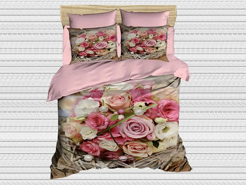 Best Class Digital Printed 3d Single Personality Duvet cover set Bouquet