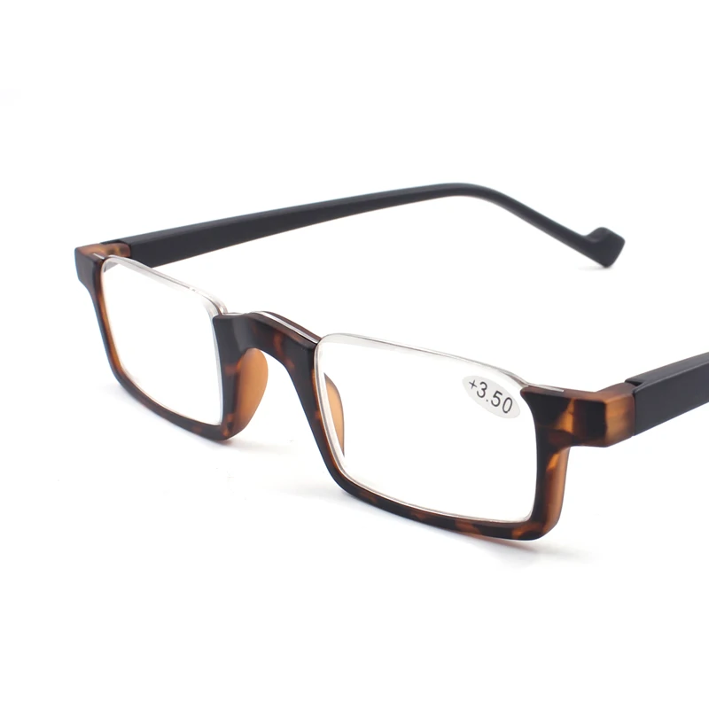 Small Reading Glasses Men Diopter Metal Frame for Men Slingshot Temples Can Be Stretched Without Pinching Comfortable To Wear