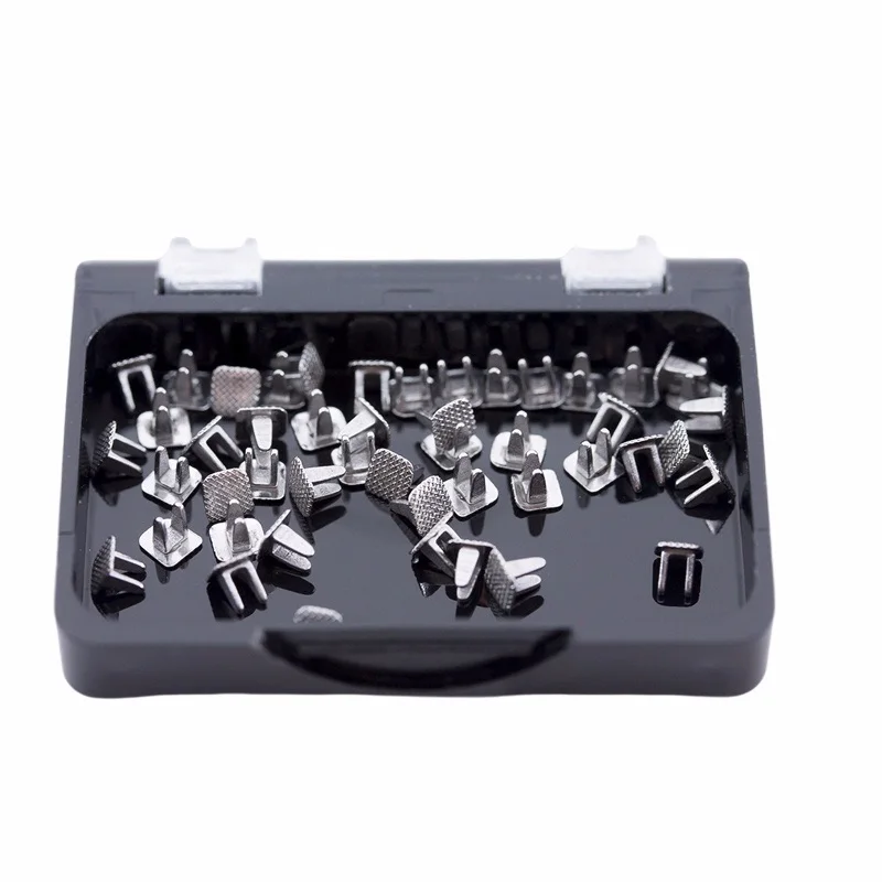 Dentst 50szt Dental Orthodontic Tongue Tamer Lingual spikes Bondable Hinge Tongue Habit Bite Turbos Correction Button Bracket