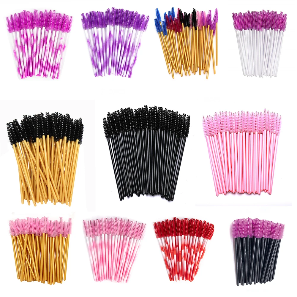 

YGirlash Eyebrow Mascara Wand Eyelash Spoolie Brush 50 Pcs/Set Wholesale Disposable Lash Wands Eyelash Extension Brush