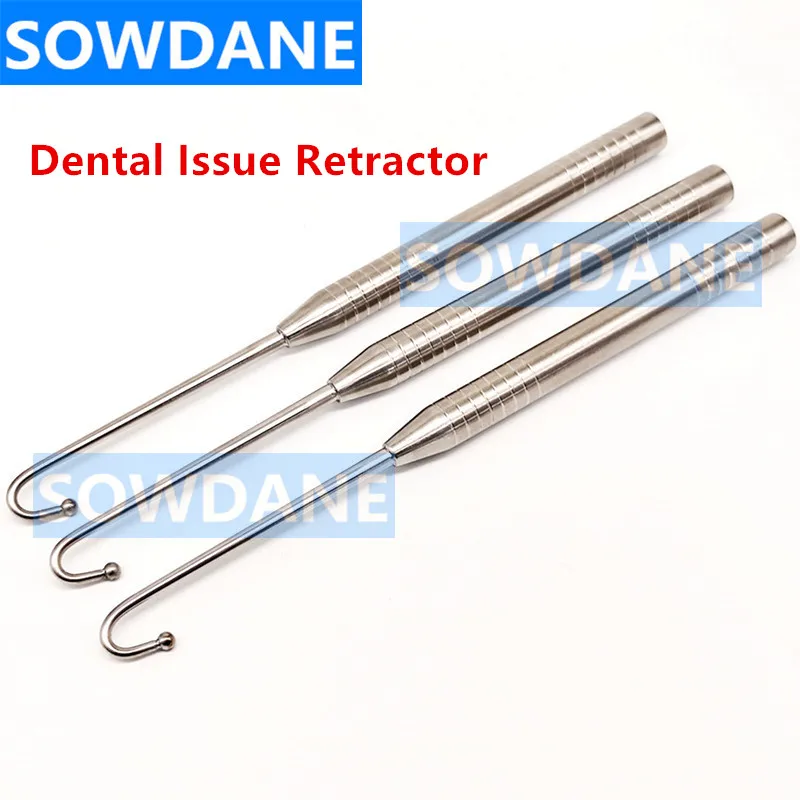 

3 pieces Dental Surgical Tissue Retractor Dental Implant Cheek Retractors Ball Ended One Prong Retractor Autoclavable