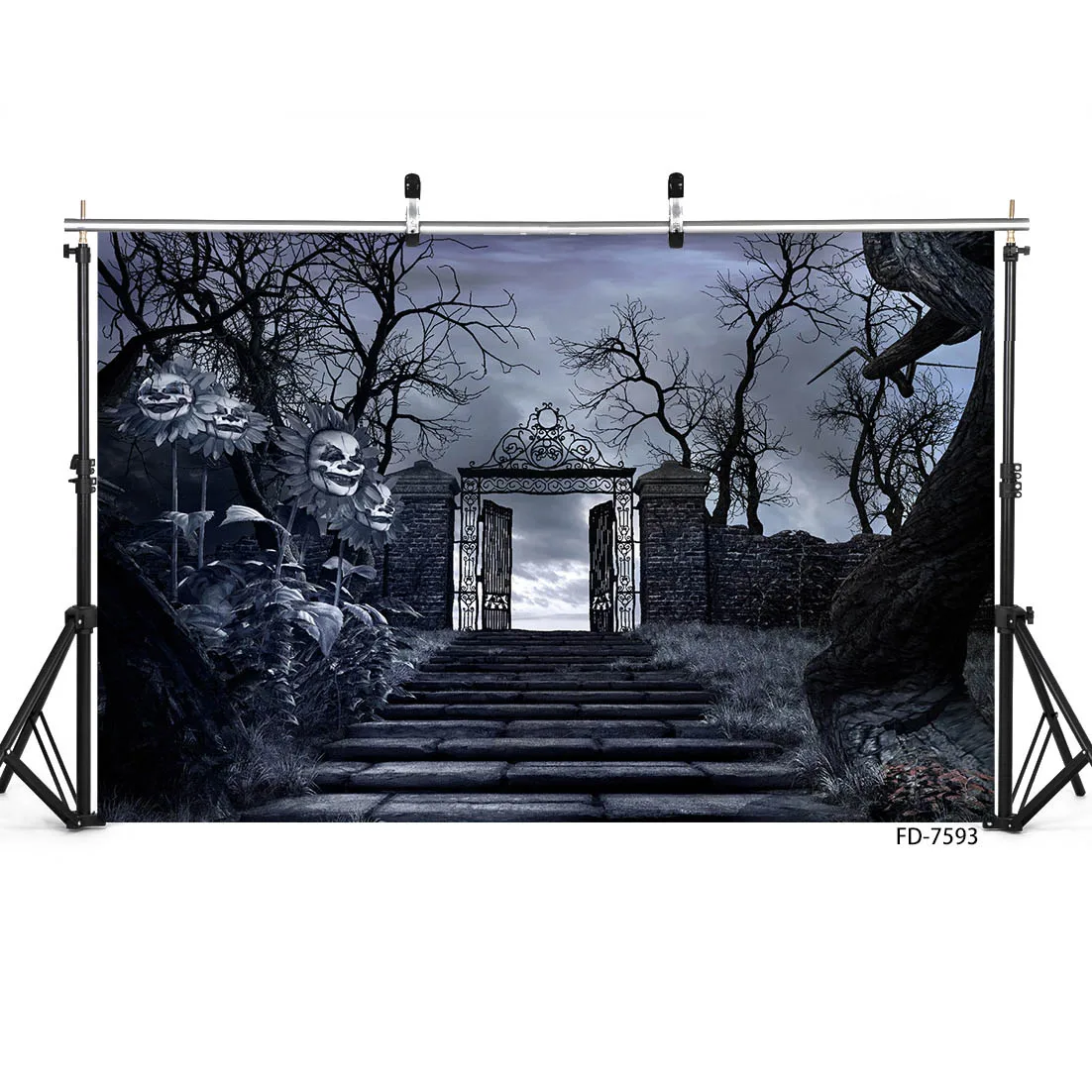 Cenários de fotografia de vinil com escadas para o gravito, dia das bruxas, fotografia, estúdio fotográfico, planos de fundo, bebês, crianças, fotochamada