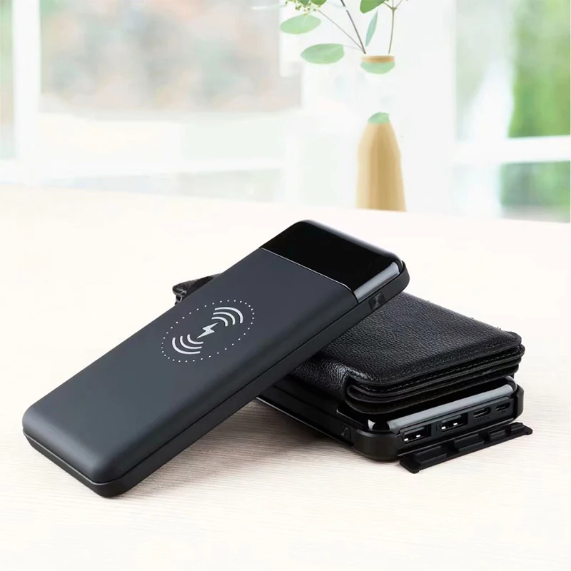 New Wireless Solar Power Bank Solar Charger External Battery Backup Pack For cell phone Tablets For iphone Foldable Powerbank