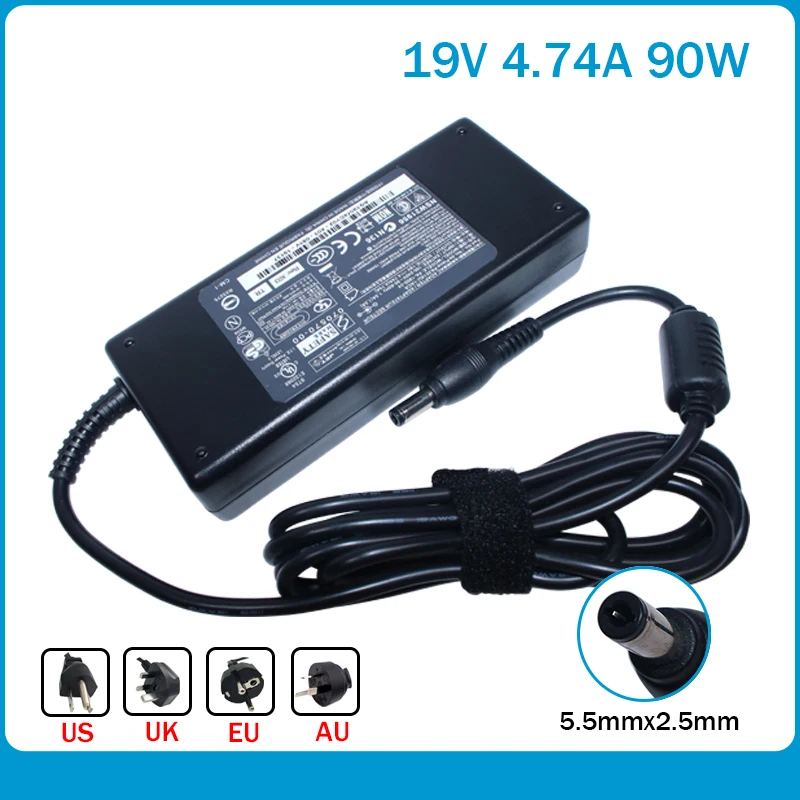 19V 4.74A 5.5*2.5mm AC Laptop Power Adapter  for Asus TOSHIBA ADP-90SB BB PA-1900-24 PA-1900-04 Power Supply Charger