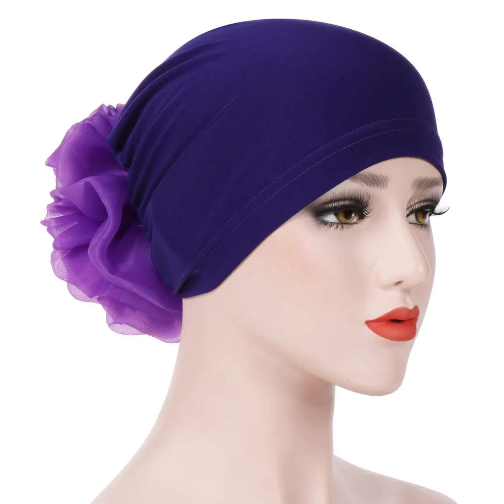 Women Floral India Hat Flower Stretchy Beanie Turban Bonnet Chemo Cap For Cancer Patients Ladies Bandanas African Head wrap NEW