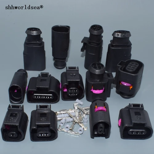 Imagen 1 del producto Worldgolden 2,3,4,6,8 pines macho hembra conector de arnés eléctrico cableado para VW Audi A4 A6 A8 Q5 Q7 2004 - 2009 1J 0973702