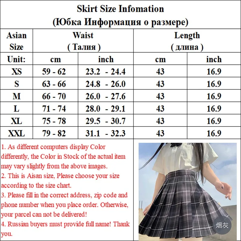 Women Harajuku Preppy Style Sweet Kawaii Pleated Plaid Skirt Summer Korean Jk Uniform High Waist Mini A-Line Skirts Female