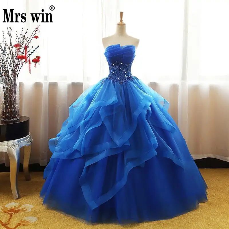 Quinceanera Jurken 2021 De Partij Prom Elegante Strapless Baljurk 5 Kleuren Formele Homecoming Quinceanera Dress Custom Size F