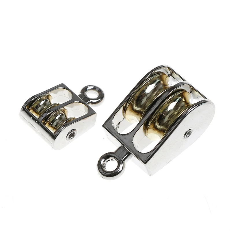 Quality 1PCS 36/52/75mm Stainless Steel 304 Single Double Wheel Swivel Rollers Block Loading