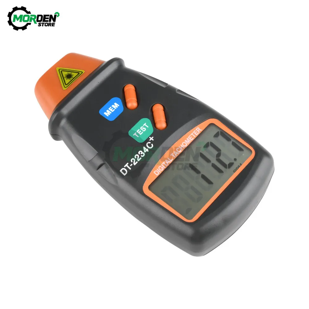 DT2234C Speedometer + Handheld LCD Digital Mini Non-contact Laser Photo Tachometer RPM Speed Measurement Meter 2.5~99999RPM