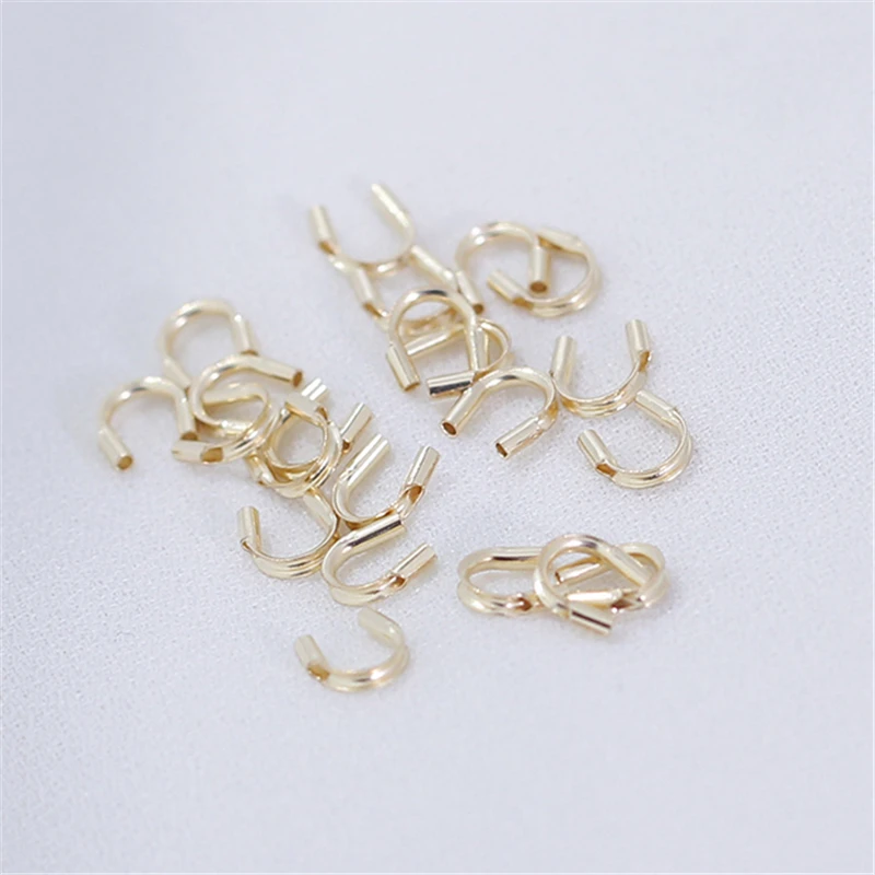 14K Gold Filled Kabel-Drahtschützer für Schmuckherstellung, handgemachtes DIY-Zubehör, Goldschmuckkomponenten – Detail 19
