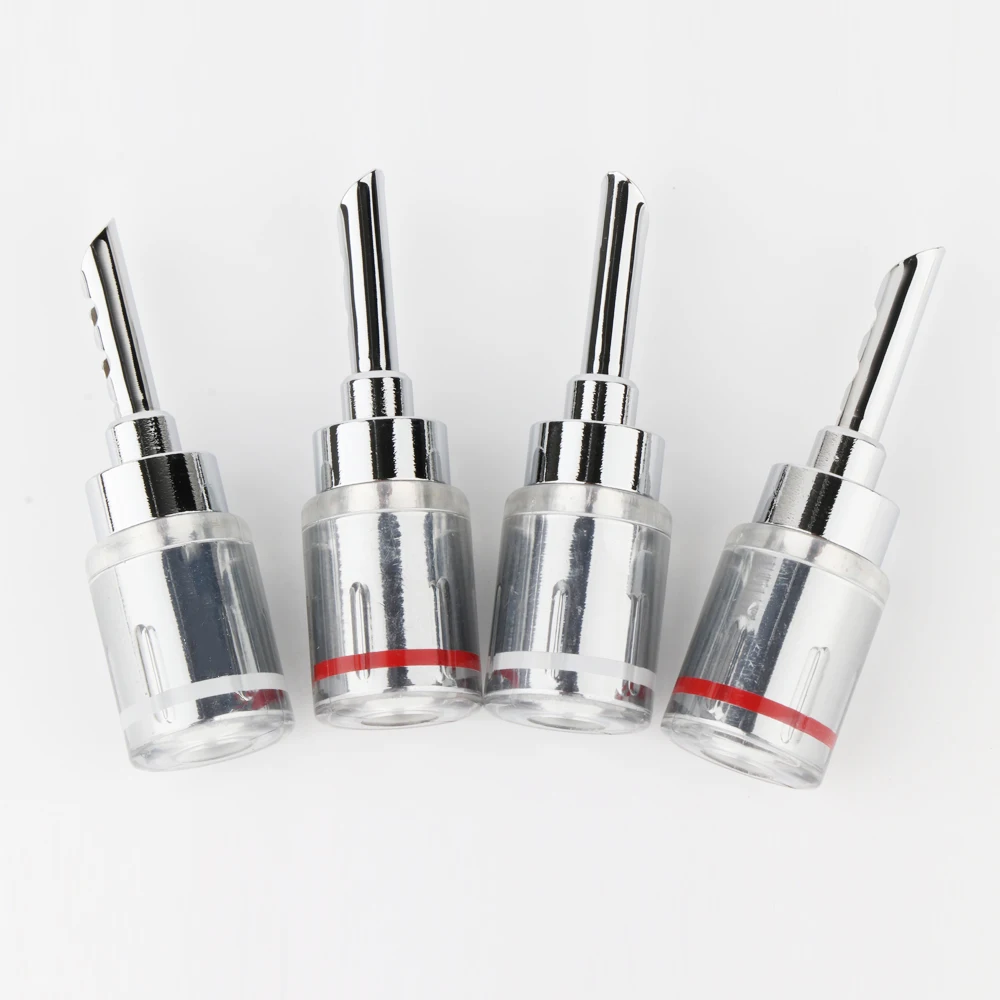 24K Ouro Ródio Banhado Banana Conector, Adaptador De Altifalante, Plugs Z-forma, Alta Qualidade, BA1439