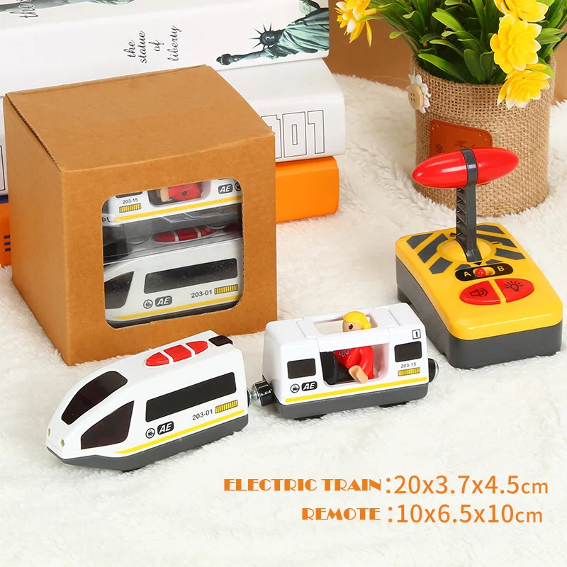 RC Điện Tàu Đường Sắt Xe Ô Tô Điều Khiển Từ Xa Xe Lửa Từ Đường Sắt Xe Phù Hợp Với Tất Cả Các Thương Hiệu Bằng Gỗ Theo Dõi Đồ Chơi Dành Cho Trẻ Em quà Tặng