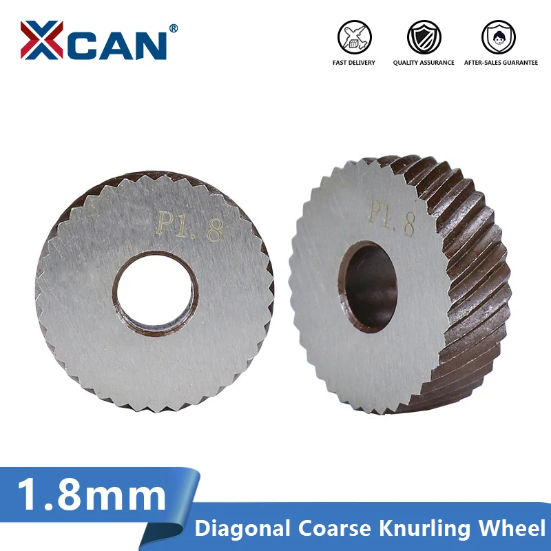 

XCAN Metal Lathe Wheel Knurling Tools Diameter 26mm Anti Slip Diagonal Coarse Knurling Wheel 2pc 1.8mm