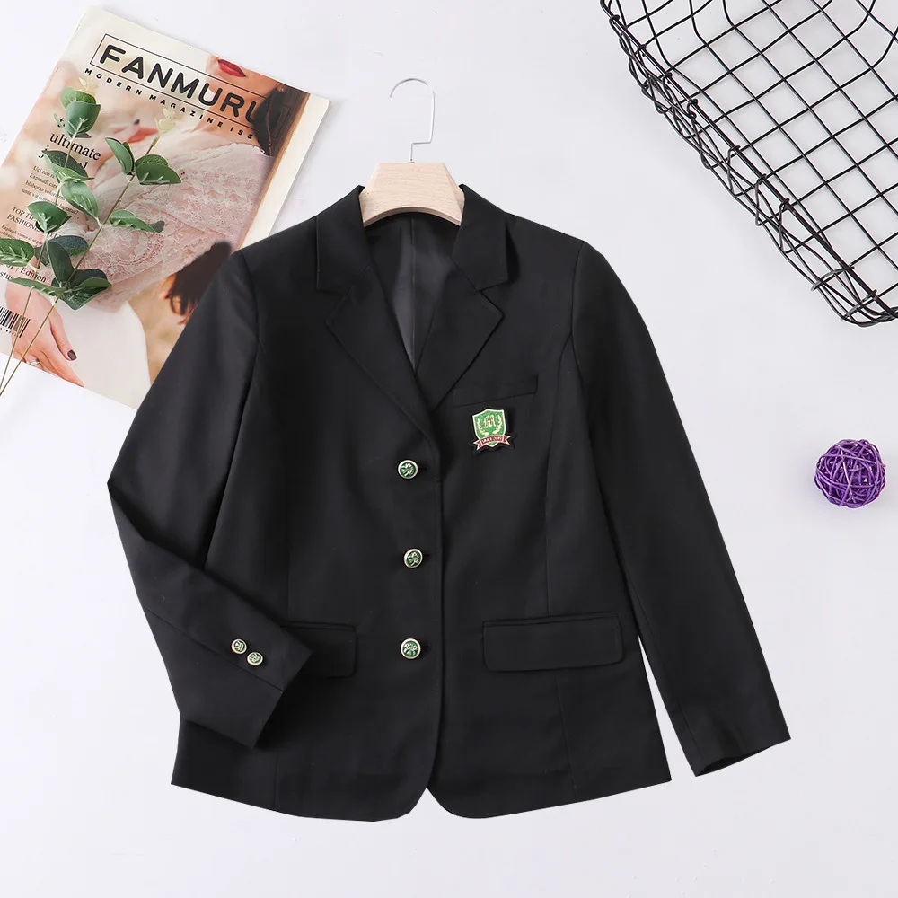 Jk uniforme colégio estilo japonês menina menino primavera outono ternos blazer casacos de manga longa topo para jk dk uniforme escolar