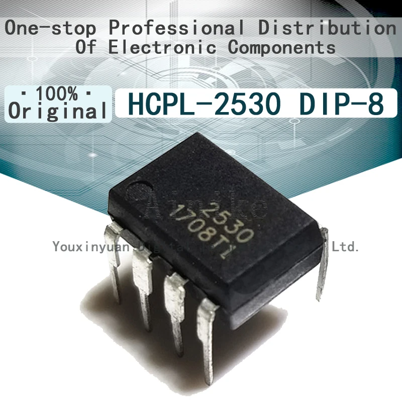 

10/Pcs New Original A2530 HCPL-2530 HCPL2530 DIP8 HCPL-2530-000E High speed optocoupler IC