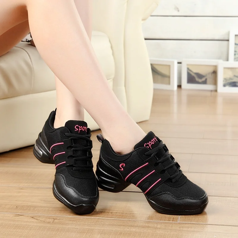 

Sneakers Women Sports Feature Soft Out Sole Breath Dance Shoes Woman Practice Shoes Modern Dance Jazz Shoes Heels for Woman's