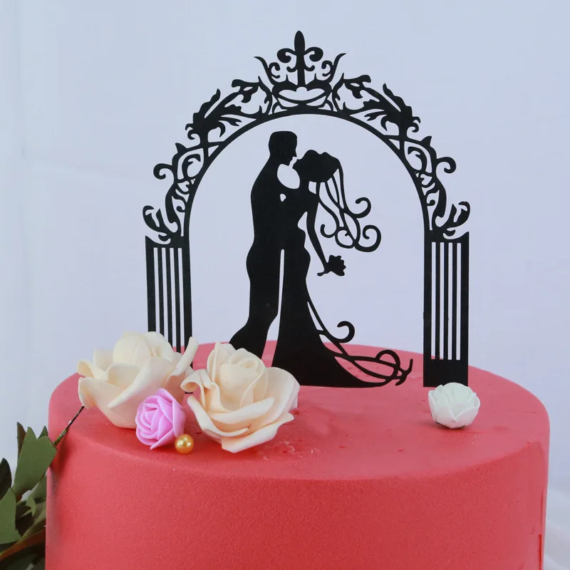 Door of love Mr/Mrs Cake Flags Love Heart Wedding Cake Topper Bride Groom Wedding Party Cake Baking Decor Engagement Cake Flags