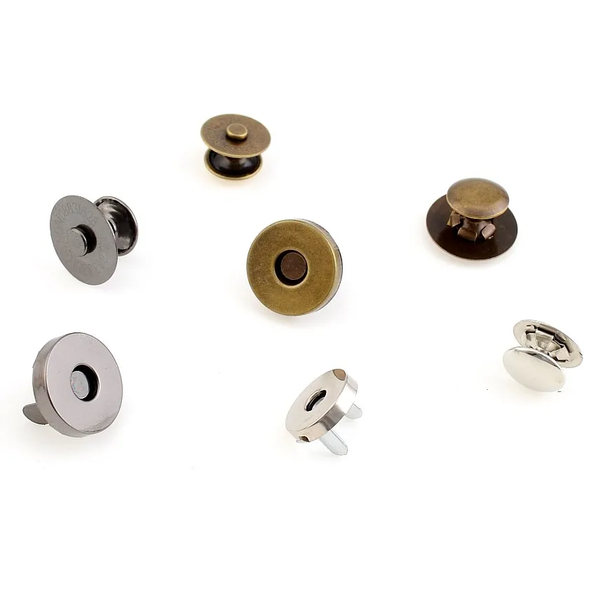 20 Sets Buttons Magnetic Niet Stud Geldbörse Snap Verschlüsse/Verschluss für Handtasche 14/18mm