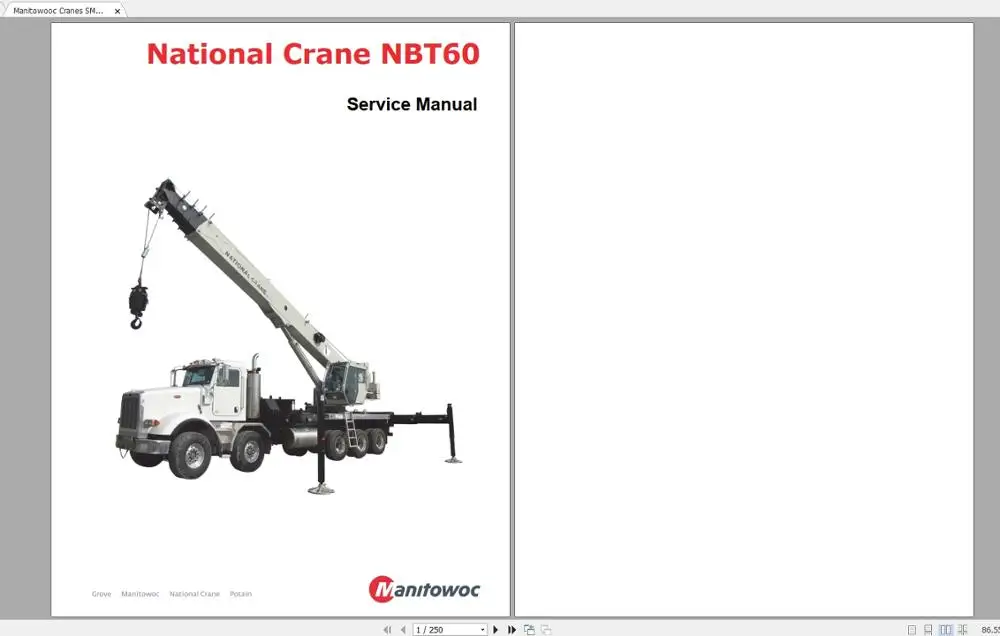 

Manitowoc Crawler Cranes 2020 All Models Service Manuals DVD