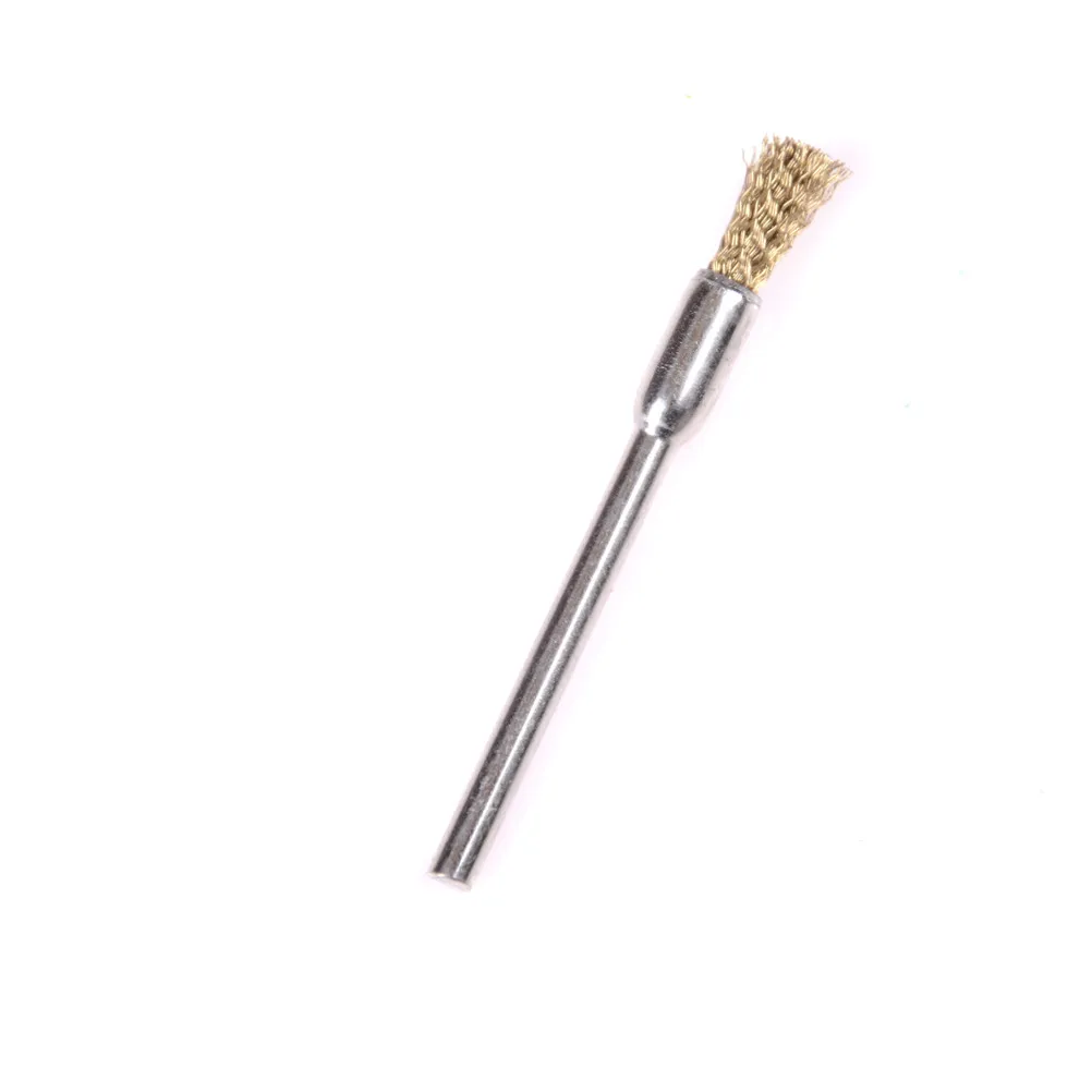 1 Set 5/10pc Mini Wire Brush Brushes 3mm X 5mm Brass Cup Wheel For Grinder Or Drill Rotary Tools Metal Rust Removal Brush Tools