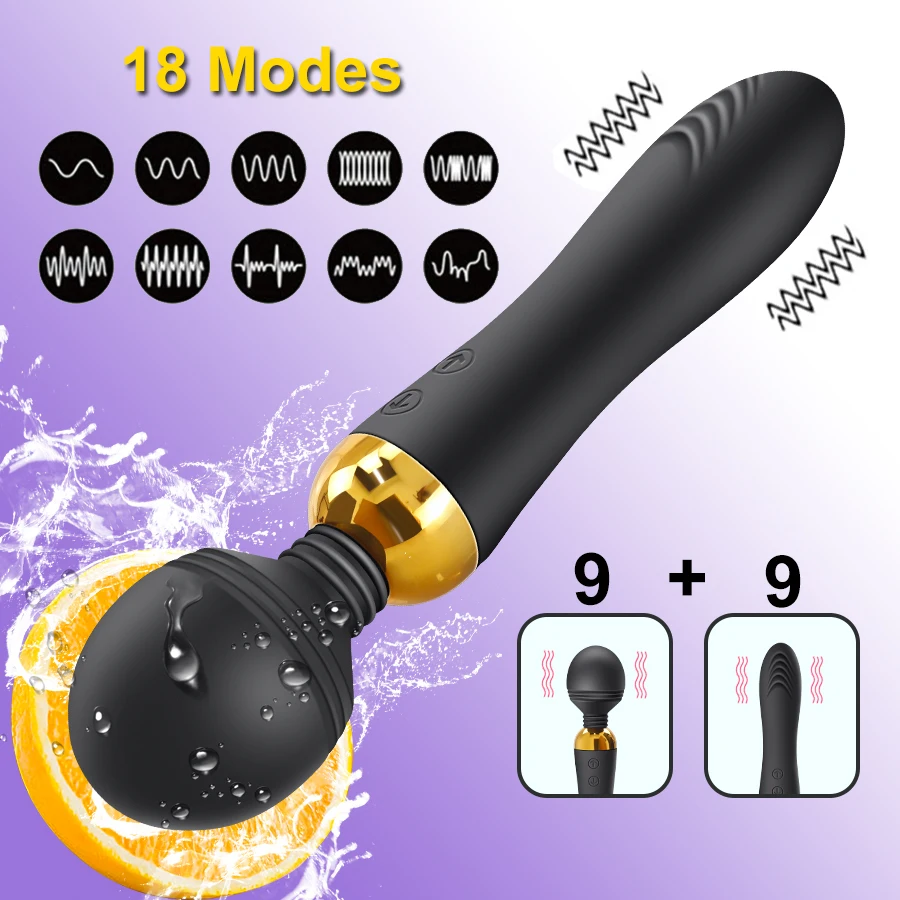 FLXUR Powerful AV Vibrator for Women Magic Vagina Wand Clit Stimulator G Spot Massage Female Masturbator Adult Sex Toy for Woman