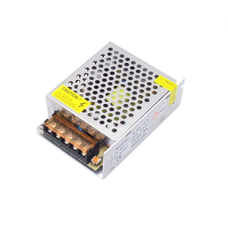 13.8V 3A 40W Regulated Switching Power Supply 110V 220V AC To DC Transformer For Monitor Security Intercom Access Control System