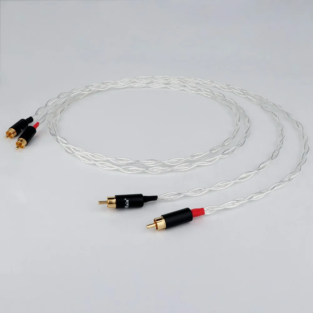 single 4-strand woven Nordost Odin Supreme Reference Interconnect RCA Audio cable with Preffair RCA plug