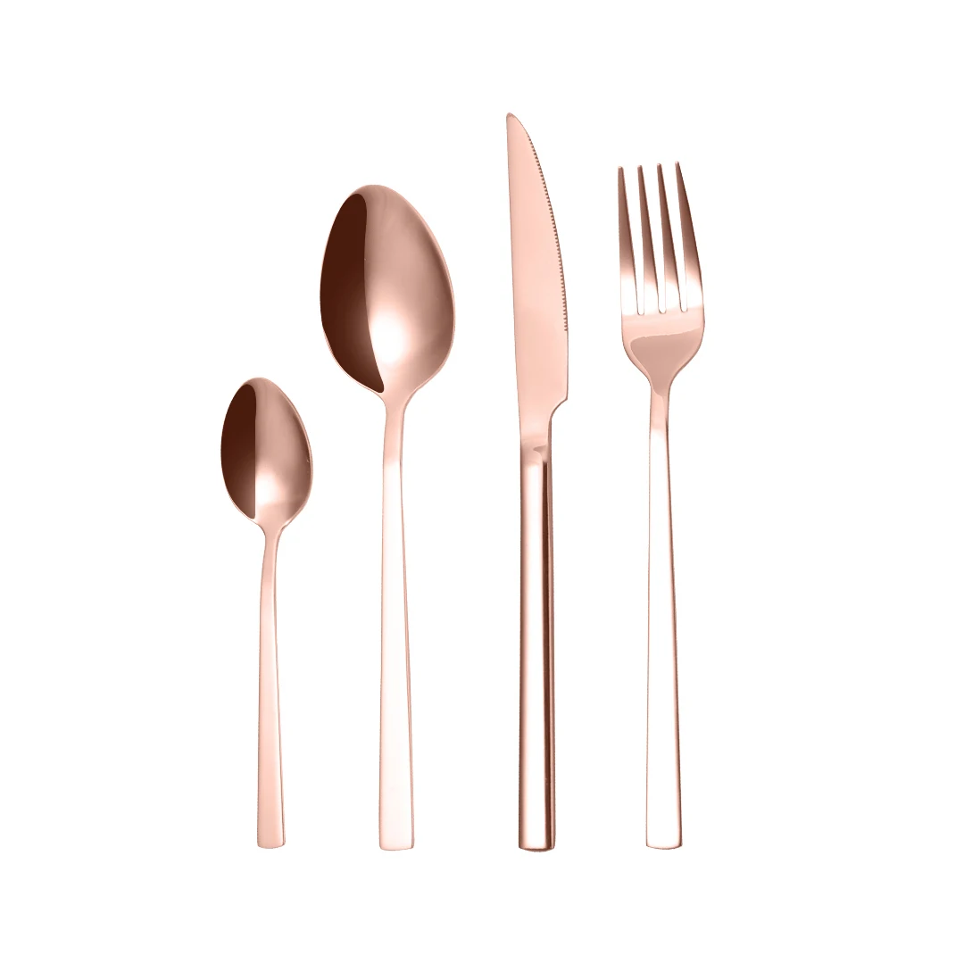 Rose Gold Cutlery Set Stainless Steel Cutlery Set Spoon Fork Knife Tableware Set Spoon Dinnerware Set Complete Dinner Set