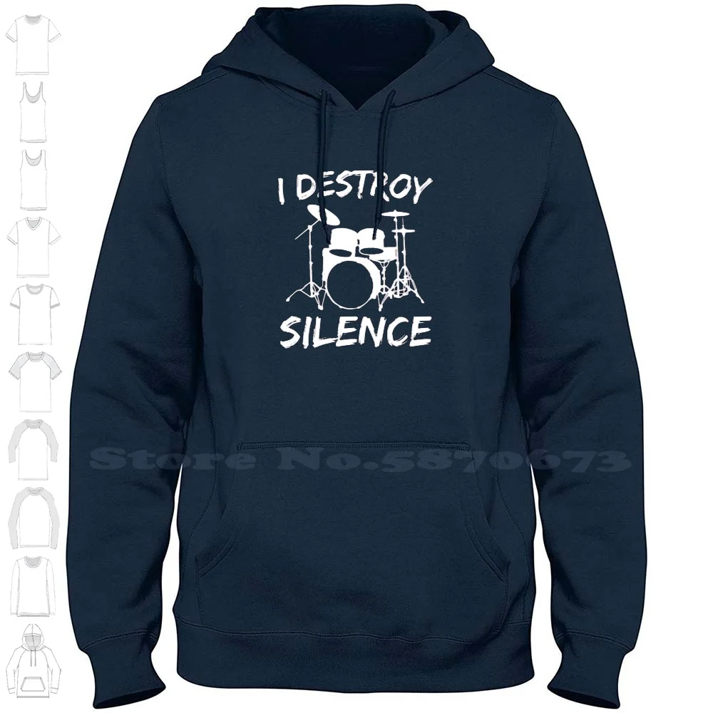 

I Destroy Silence Drummer Shirt Music Lover Gifts Musician Shirts Drummers Gift Playing Drums T-Shirt Hoodies Sweatshirt For