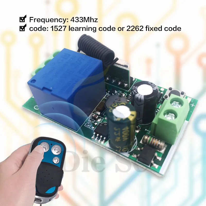 433MHz Universal Wireless Remote Control Switch rf Relay Receiver and Transmitters for remote light/Bulb/LED 4CH independent