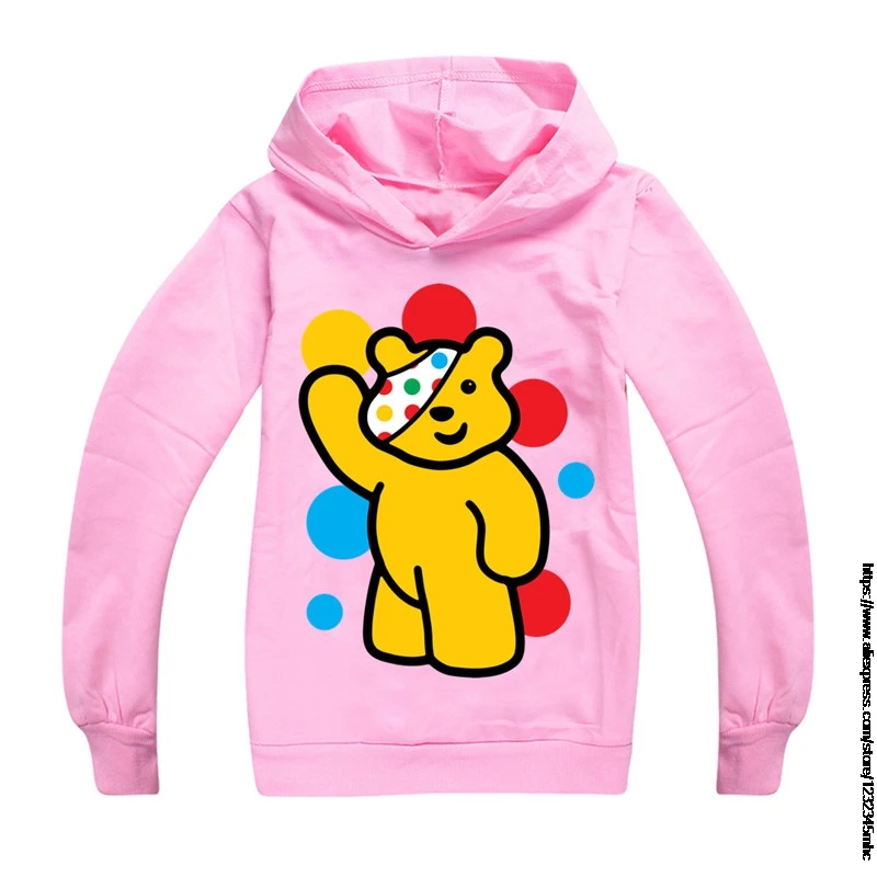 الاطفال عادية متقطعة بودسي الدب Sweatershirt الفتيان الفتيات مقنعين تي شيرت الطفل ملابس الموضة القطن عيد ميلاد زي تنكري لفتاة #5