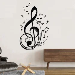 Removable Kids Wall Stickers Musical Notes Living Room Decor Wall Covering Paper Home Decal PVC Non-Toxic Wall Poster