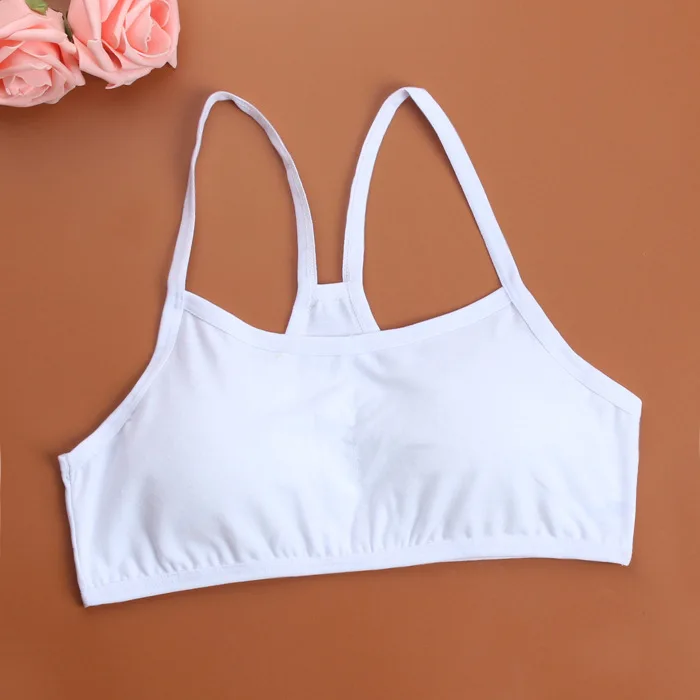 10-15y Girls Bras Soft Young Children Bra for Kids Teenagers Wire Free Training Small Vest Teenage Underwear Puberty Clothing