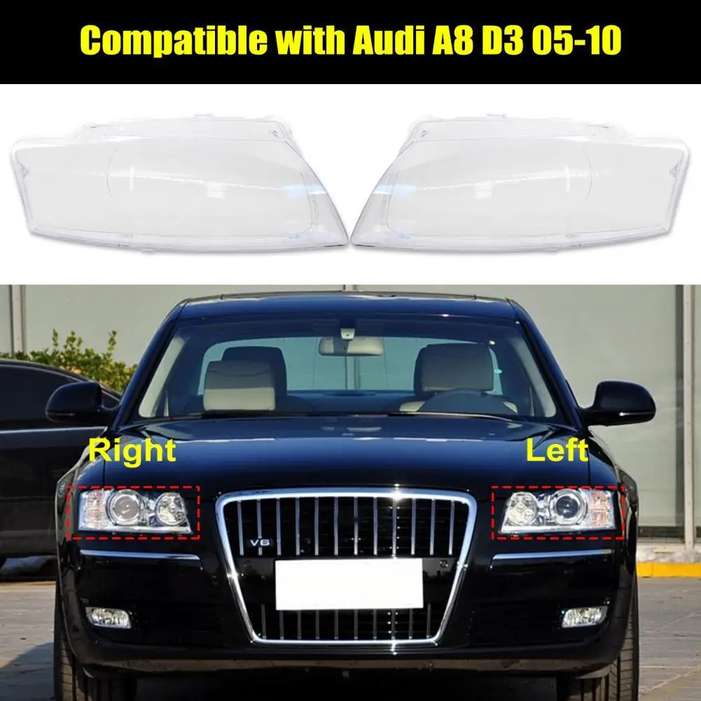 

Headlight Cover Glass Lampcover Left Right Wear Resistant Headlamp Cover 4E0941003BE for Audi A8 D3 05-10 Car Accessory