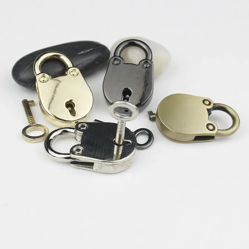 1Pcs Cat Shape Metal Mini Padlock Small Luggage Box Key Lock with Key Bag Suitcase Decor Accessories 4 colors available