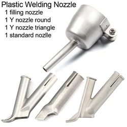 4pc Round Triangle Y Shape Nozzle for Welding Plastic Hot Air Gun Kit For Speed Welding Nozzle Tip Set Welding Vinyl Welder