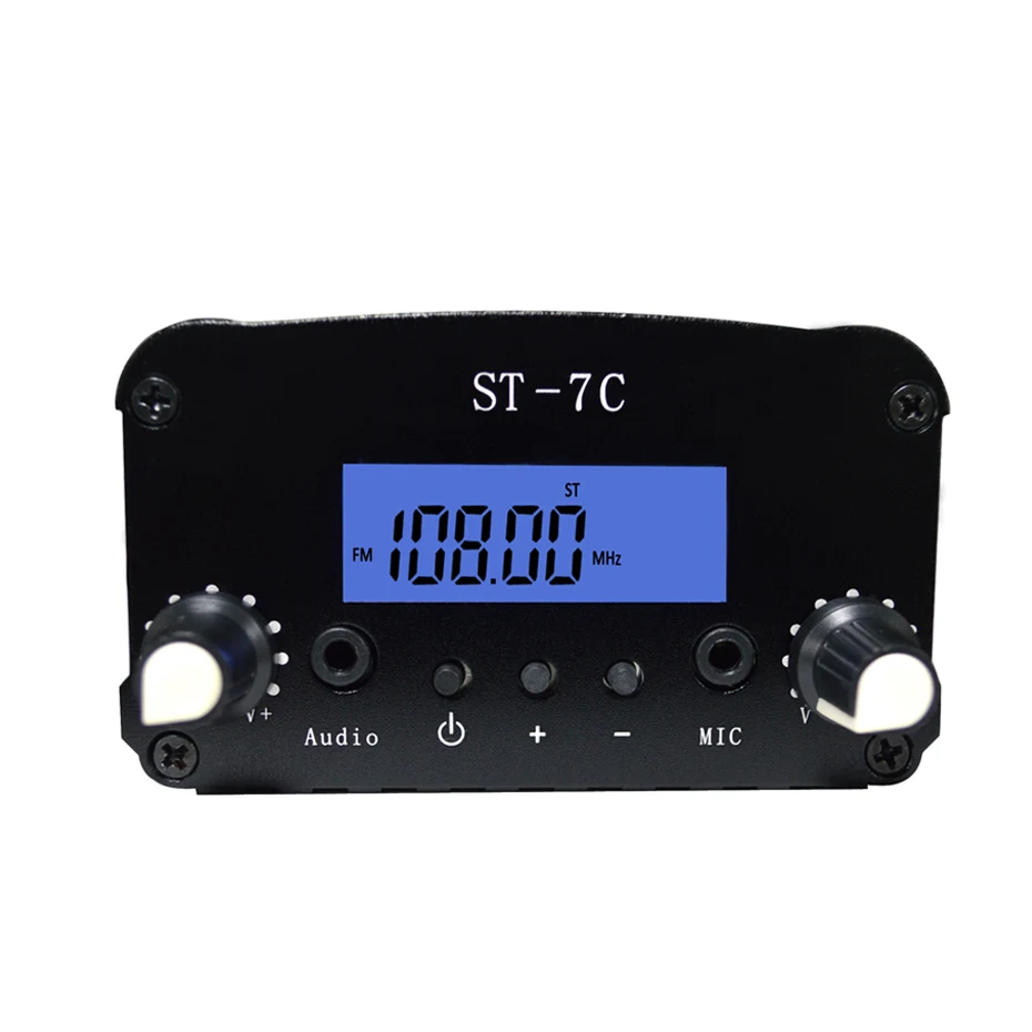ラジオ局ST-7C用fm放送送信機セット,小型アンテナキット付き電源付き