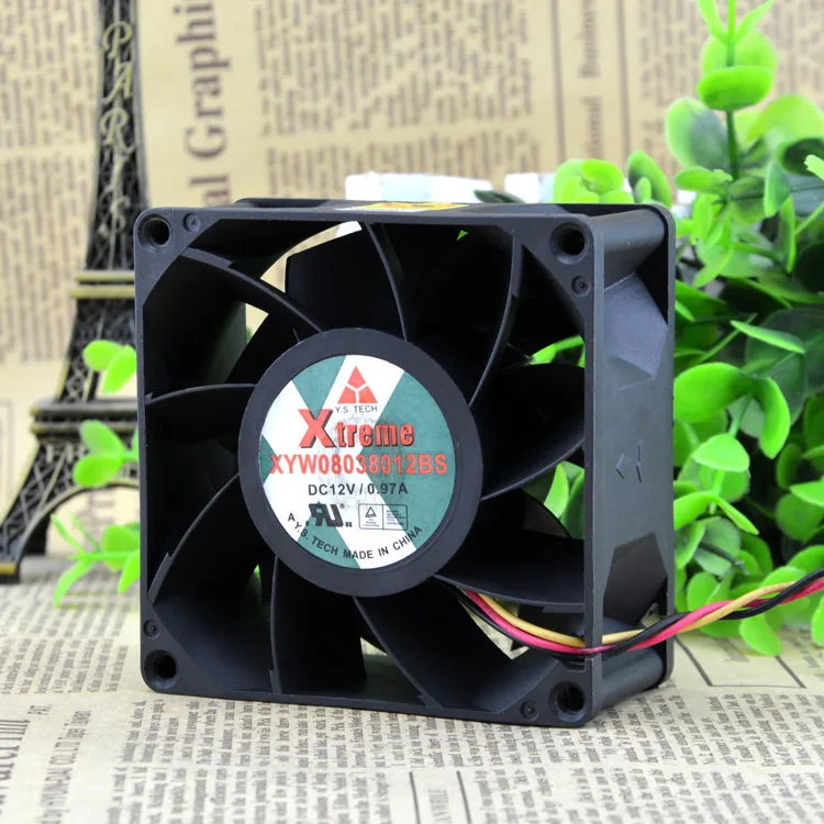 

shipping .Y.S.TECH XTREME XYW08038012BS 8038 12V 0.97A cooling fan