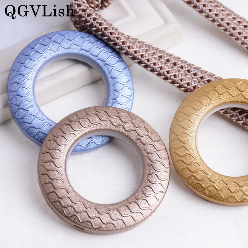 

QGVLish 50Pcs Curtian Ring Mute Roman Rings Curtain Accessories Punching Circle Silencer Curtain Rods Ring Top Eyelets Buckle