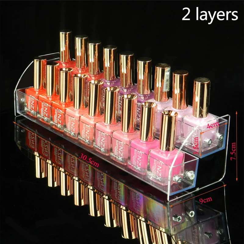 Nail Polish Display Stand, Clear Cosmetic, Varnish Display Rack, Holder, Essential Oil Bottle Organizer, 2, 3, 4, 5, 6, 7 Layers