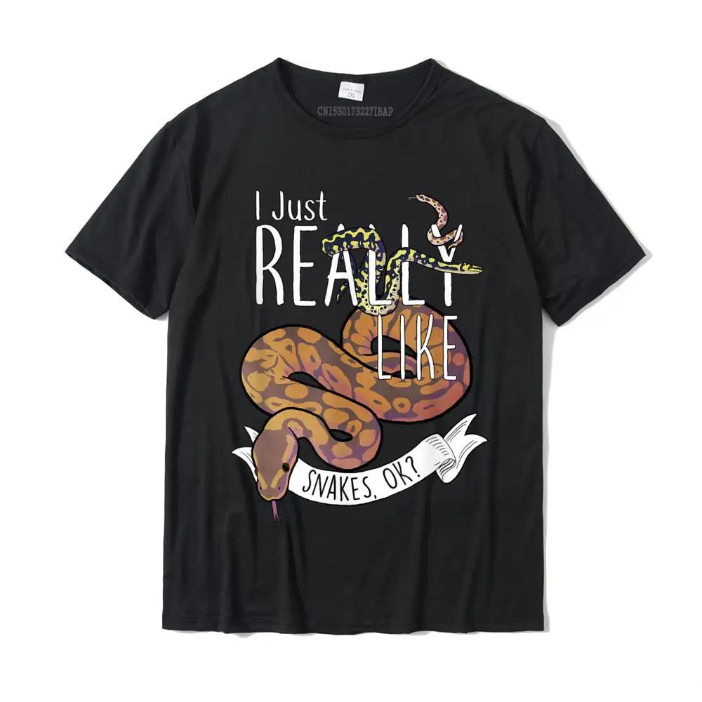 Funny Snakes With Ball Python Hognose Snake Carpet Jungle T-Shirt T Shirts Cheap Fashionable Cotton Men Tops Tees Cosie