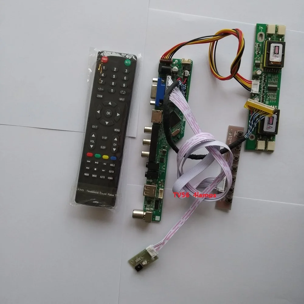 

for LTM230HT01 Resolution 30pin AV TV card Digital Signal kit LCD 1920X1080 23" Controller Board 4 lamps Interface USB