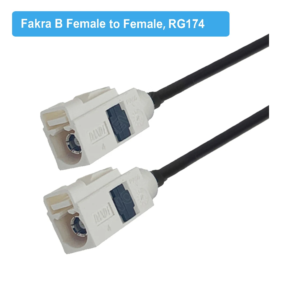 White Fakra B RAL 9001 Male Female RG174 Cable Radio Antenna Extension Cable RF Coaxial Pigtail for Phantom Radio With Supply