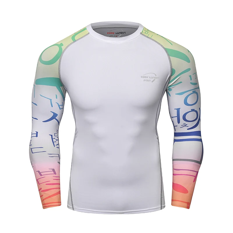 Cody Clothes Full Sleeve White Rashguards For Swimwear Anti -uv Sunscreen T Shirt Boxing Trainning Wear Bjj Jiu Jitsu Rash Guard