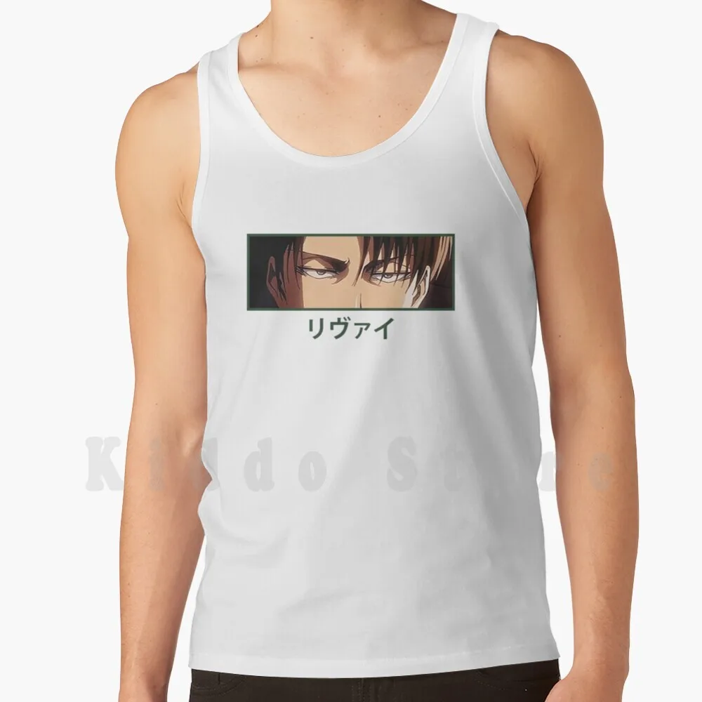 Livai Design Tank Tops Vest 100% Cotton Livai Liva ? Ackerman Eren Anime Manga Peeker Maria Shingeki